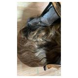 XIXIBI Long Wigs for Women, Wavy Wigs with Lace Hairline, 26 Inch Dark Roots Middle Part Synthetic Heat Resistant Fiber Wig for Daily Party Use