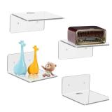 Bolidery 4 Pack Small Wall Shelf, 4