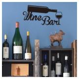 Wine Bar Metal Sign - Wall Decor Art Plaque, Home & Office Decor, Wine Room Gift (12 Inches)