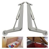 250N Heavy Duty Soft Close Lid Support Hinge, Chest Hinges Heavy Lid Hinges for Wooden Box Trunk Large Toy Box Hinges Soft Close Slow Lowering Support 80lbs/2pcs (Hingex)