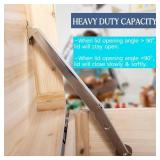 250N Heavy Duty Soft Close Lid Support Hinge, Chest Hinges Heavy Lid Hinges for Wooden Box Trunk Large Toy Box Hinges Soft Close Slow Lowering Support 80lbs/2pcs (Hingex)