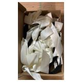 Mindsoft 12 Pcs Ivory Bows Wedding Aisle Decorations 3.94 x 11.8 inch Satin Bows for Chairs Decorative with Nylon Self-Adhesive Tape for Pew Back Elegant Ribbons for Wedding Background Aisle Decor