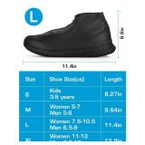 Zbyoujer Waterproof Rain Shoe Covers, Silicone Overshoes with Zipper Non-slip Galoshes for Men and Women