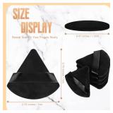 Suclain 48 Pcs Velour Triangle Powder Puff Soft Velour Makeup Puff for Face Powder Makeup Triangle Sponges for Wet and Dry Cosmetic Foundation Loose Mineral Body Tool(Black)