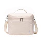 NOL Natural Organic Lifestyle Insulated Lunch Bags for Women Cooler Bag Lightweight Nylon Waterproof Lunch Box For Workï¼Medium, Cream