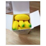 Kasyat 15 Pcs Banana Stress Toys Banana Stretchy Toys PU Relief Stress Balls Classroom Birthday Xmas Gifts Tiny Party Supplies for Relief Party Favors Bag Fillers(2.36 Inches)