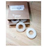 uxcell 20Pcs M22 Nylon Flat Washers 22mm ID 42mm OD 3mm Thick Plain Washer Grommets Plastic Sheet Gasket Fastener Sealing Spacer Gasket Ring, White