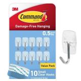 Command Small Clear Wire Hooks, 1 Hooks, 12 Strips - Easy to Open Packaging, Organize Damage-Free