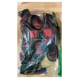 rabbitgoo Dog Harness No Pull with 2 Leash Clips, Adjustable Soft Padded, Reflective Oxford No Choke Pet Vest with Easy Control Handle for Large Dogs, Red Plaid, XL