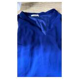 Bebonnie Tunic Tops for Women Loose Fit Dressy,Womenfts Fashion Business Casual Teacher Work Clothes 34 Length Sleeve Office Wear Trendy Fall Fashion Chiffon Blouses Shirts Electric Blue XL