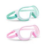 Aegend 2 Pack Swim goggles for Kids 3-15, Anti-Fog Anti-UV Wide Vision Waterproof, No leak Swimming goggles for Boys Girls