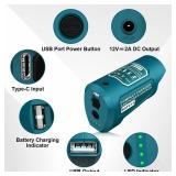 BTRUI Upgrade 12V USB Power Source Charger Adapter for Bosch Professional 12V Battery, Type-C Input, USB Output and DC Output for 12 V Heating Coat (only Adapter)