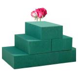 FLOFARE Pack of 6 Floral Foam Blocks Each (5.5\L x 3.1\inW x 1.7\inH) Green Wet and Dry Flower Foam for Fresh and Artificial Flower Arrangement, Plant Foam, Florist Supplies for DIYs, Arts, Crafts and