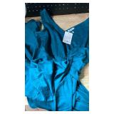 BeryLove Womens Prom Dress Evening Elegant V Neck Formal Cocktail Gowns Christmas Wrap Ruched Long Sleeveless Party Dresses 7099 Teal Blue L