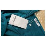 BeryLove Womens Prom Dress Evening Elegant V Neck Formal Cocktail Gowns Christmas Wrap Ruched Long Sleeveless Party Dresses 7099 Teal Blue L