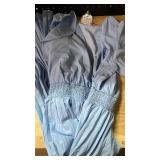 KIRUNDO Womenfts Summer Maxi Dresses Elegant V Neck Ruffle Flutter Sleeves Empire Waist Pleated Flowy Wedding Guest Dress (Light Blue, Small)