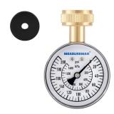 MEASUREMAN Water Pressure Gauge, 0-200 PSI Water Pressure Tester with 2-12 Inch Dial and Durable 34 Inch Hose Thread, Ideal for Home, Hose Bib (Waterproof Case, Black)