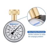 MEASUREMAN Water Pressure Gauge, 0-200 PSI Water Pressure Tester with 2-12 Inch Dial and Durable 34 Inch Hose Thread, Ideal for Home, Hose Bib (Waterproof Case, Black)
