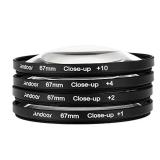 Andoer 67mm Macro Close-Up Filter Set 1 2 4 10 Compatible with Nikon D80 D90 D7000 Canon Tamron Sigma DSLRs