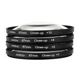Andoer 67mm Macro Close-Up Filter Set 1 2 4 10 Compatible with Nikon D80 D90 D7000 Canon Tamron Sigma DSLRs