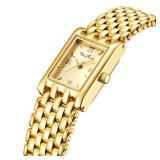Diaofendi Small Gold Watches for Women Vintage Ladies Quartz Wrist Watches Stainless Steel Band Womens Watch Luxury Bracelet Tools Included (Gold Silver)