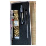 Diaofendi Small Gold Watches for Women Vintage Ladies Quartz Wrist Watches Stainless Steel Band Womens Watch Luxury Bracelet Tools Included (Gold Silver)