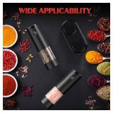 Electric Salt and Pepper Grinder Set Automatic Battery Pepper Mill Shakers Adjustable Coarseness Upgraded Larger Capacity with Led Home and Kitchen Appliances Christmas Gifts for Women