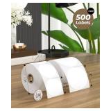 MUNBYN 3 Inch White Circle Thermal Sticker Labels, Multi-Purpose Self-Adhesive Round Thermal Stickers for Business, Inventory Labels, 500 Sheets1 Roll