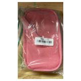 FYY Electronic Organizer, Electronic Accessories Carry Case Portable Waterproof Pouch Double Layers Storage Bag for Travel Cable, Cord, Charger, Phone, Earphone, Medium Size, Pink