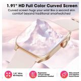 Haulvean Curve Smart Watch for Men Women, 1.91\ Smartwatches with 120 Sport Modes, Fitness Tracker with Bluetooth Call, Heart Rate, Waterproof Activity Tracker Smartwatch for iOS Android Phonesin