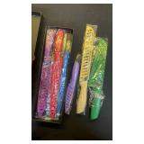 MDHAND Knife Set, 12PCS Kitchen Knife Set with 6 Knife Sheath and Gift Box, Stainless Steel Colorful Knives Set With Nonstick Ceramic Coating, Rustproof, Exquisite Pattern Design, Dishwasher Safe