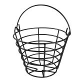 KOFULL Golf Ball Metal Range Basket Golfball Container with Handle - Can Hold 50 Balls