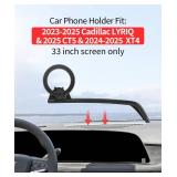 MaserWeller Car Phone Holder for Cadillac Lyriq 2023-2025 Accessories, Optiq 2025, CT5 2025, XT4 2024-2025, 33-Inch Screen Fixed Clip, Phone Mount Compatible with MagSafe, Cell Phone Holder