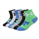 Under Armour baby-boys Multi Pack Essential Quarter Socks Size 4-6 *stock photo may vary in colors*