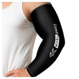 ComfiTECH Full Arm Ice Pack Wrap for Pitchers, Extended-Length Flexible Ice Sleeve for Tennis Elbow, Forearm, Wrist Discomforts, Golfers Arm, Shin Splints, Cold Pack for Throwing Recovery, Large