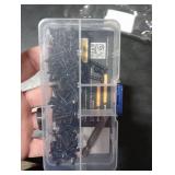 100PCS #6 x 5/8 Black Wood Screws, Flat Head Stainless Steel Sheet Metal Screws, Fast Self Tapping Screws for Deck Drywall Concrete Screws with Screwdriver Bit