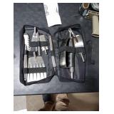 Grill Daddy BBQ Tailgate Grill Accessories Set 6 Piece Full Size Barbeque Set Spatula Tongs Fork Spoon and Multitool Comes in Nice Carrying Case Great Gift Easy Storage
