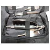 Grill Daddy BBQ Tailgate Grill Accessories Set 6 Piece Full Size Barbeque Set Spatula Tongs Fork Spoon and Multitool Comes in Nice Carrying Case Great Gift Easy Storage