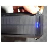 Durecopow Solar Charger Power Bank 20,000mAh, Portable Charger, 4 Cables 3 Ports Fast Charging External Battery Pack with USB C for Cell Phones, Solar Panel Charger with Dual Flashlight for Camping