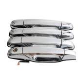 Nakuuly Exterior Chrome Door Handle 3 PCS Front Rear Driver & Passenger Compatible with 2007-2014 Cadillac Escalade Chevy Avalanche Silverado Suburban GMC Sierra Yukon OE # 22738722 22738721 20828258