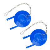 Universal Toilet Flapper Replacement Kit, 2 Inch Toilet Tank Flapper with Stainless Chains, Designed for American Standard Kohler Toto Gerber Toilet Heavy duty Rubber Stopper Water Saving (Blue 2 PCS)