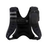 ZELUS Weighted Vest, 6lb/8lb/12lb/16lb/20lb/25lb/30lb Weight Vest with Reflective Stripe for Workout, Strength Training, Running, Fitness, Muscle Building, Weight Loss, Weightlifting, Black(12 lb)