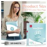 Deli 1.5-inch 3 Ring Binder with 2 Interior Pockets, 325 Sheets Capacity, 1.5 inch Binders fits 11 x 8.5 US Letter Size, Assorted 6 Pastel Colors, 6 Pack