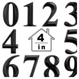 Jetec 10 Pcs House Numbers 3D Door Mailbox Numbers 0-9 Self Adhesive House Door Street Address Stickers for, Apartment, Office, Hotel Room, Mailbox Signs(4 x 2.5 Inches,Black)