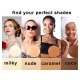 PRETTYWELL Nipple Cover Waterproof Silicone Nipple Pasties Nipple Covers for Women Reusable Sticky Breast Petals with Case Nude