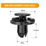 GOOACC 50Pcs Push-Type Engine Cowl Bumper Fender Clips Replacement for Nissan Altima Sentra Murano Maxima Xterra Infiniti FX35 FX45 G25 G35 G37 Mazda 3 5 6 CX-3 CX-5, OEM-#01553-05323,L33X13209