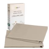 California Design Den 100% Cotton Pillow Cases Standard Size Set of 2, Soft & Cooling Sateen Weave Pillowcase Set - Beige (Warm Taupe)