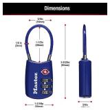 Master Lock Padlock, Set Your Own Combination TSA Locks for Luggage, Travel Zipper Lock with Cable Shackle is 1-3/16 in. Wide, Colors May Vary, 4688T, 2 Count (Pack of 1)