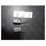 Master Lock Padlock, Set Your Own Combination TSA Locks for Luggage, Travel Zipper Lock with Cable Shackle is 1-3/16 in. Wide, Colors May Vary, 4688T, 2 Count (Pack of 1)