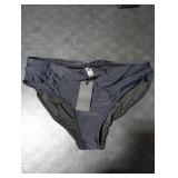 Zmart Women Full Coverage Ruched Bikini Bottoms Tummy Control Swim Bottoms Scrunch Ruffle Bathing Suit Bottom Black M